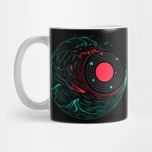 Astronaut Surfing in Space Mug